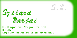 szilard marjai business card